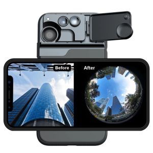 Filtres pour l'iPhone 11 Pro Lences 5 dans 1 lentilles téléphoniques 2x téléobjectif FishEye 10x 20x Macro Lens Téléphone pour les objectifs iPhone 11 Pro
