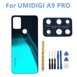 Filters voor umi umidigi a9 pro telefoon batterijbedekking achterste shell behuizingen kast reparatie frame cameraslens onderdelen+cameralens onderdelen