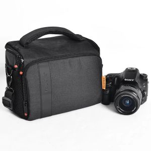 Filtres Fosoto DSLR Camera Sac imperméable Sac à bandoulière de la mode Affaire de la caméra vidéo pour canon Nikon Sony Lens Socch Photography Photography Sac