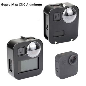 Filters Huisvestingsschaalkoffer voor GoPro Max CNC aluminium legering beschermende kooi met lensdop voor GoPro Max