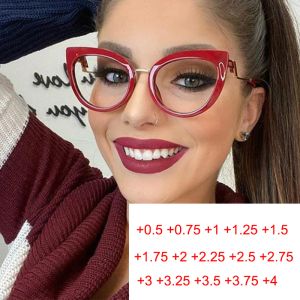 Filtres Lunettes d'hyperopie +1,75 +2.0 +5.0 Cat Cat Cat Frames Clear Lens Blue Light Filtre PRISCRIEN