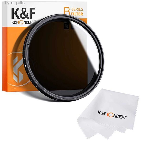 Filtros K F Concept Filtro de lente ND ND2-ND400 variable de 67 mm (1-9 engranajes) Filtro de densidad neutra ajustable con paño de limpieza de fibra ultrafina L2403