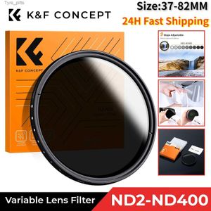 Filtres K F Concept Filtre d'objectif ND variable ND2-ND400 Filtre à densité neutre réglable pour objectif d'appareil photo avec chiffon de nettoyage en microfibre L2403