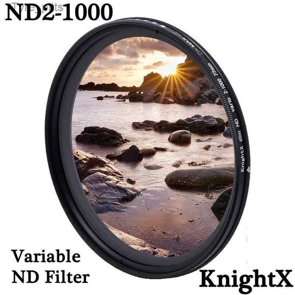 Filtres KnightX ND2 à ND1000 variateur ND Variable filtre adapté pour Canon Nikon 49mm 52mm 55mm 58mm 62mm 67mm 72mm 77mm accessoires L2403