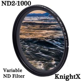 Filtros KnightX ND2 a ND1000 Fader Filtro ND variable ajustable para nikon 1300d d5100 d3300 fotografía 52 mm 58 mm 67 mm Q230905