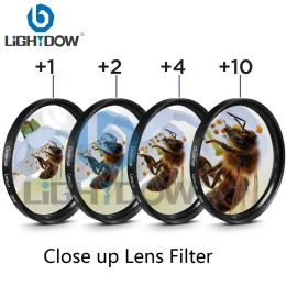 Filters LightDow Macro Close Up Lens Filter+1+2+4+10 Filterkit 49mm 52 mm 55 mm 58 mm 62 mm 67 mm 72 mm 77 mm voor Canon Nikon Sony -camera's