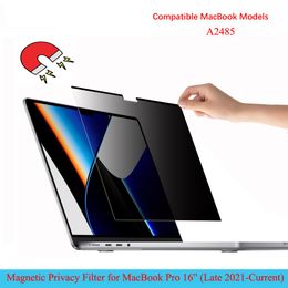 Filtres Magnétique Privacte filtre ordinateur portable Antiglare écran Black pour MacBook Pro 16 "(fin 2021 courant) A2485