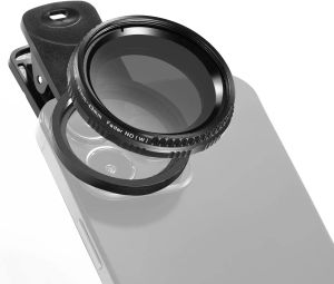 Filtres Clip de 37 mm Neewer sur le kit de filtre de l'objectif de l'appareil photo ND2ND400 Phone pour iPhone 14 / 14pro / 14pro Max Samsung Android Smartphones iPad, etc.
