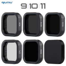 Filters Qiuniu Nd Cpl -filter voor GoPro Hero 9 10 11 Zwart ND64 ND32 ND16 Rode filterkits voor GO Pro 11 Mini Lens Polarisatie -accessoires