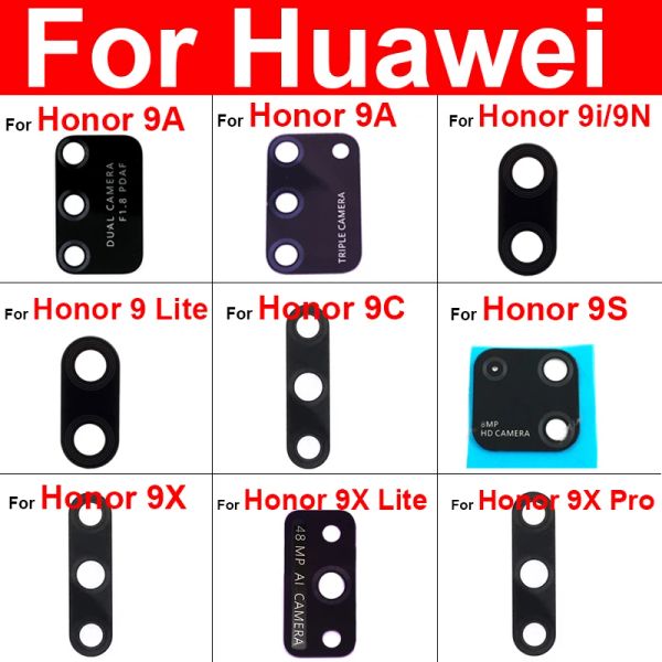 Filtres Back Camera Glass Lens pour Huawei Honor 9 9i 9N 9S 9C 9A 9 9x Lite Pro Camera Glass Lens Glass + Sticker Remplacement REPLACE