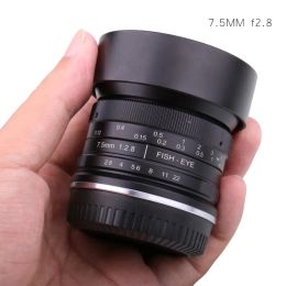 Filtres Risespray 7,5 mm F2.8 II LENSE FISHEYE 180 APSC Manuel Fixe Lens pour canon Eosm Mount E Mount Fuji FX Mount Vente chaude