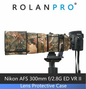 Filters RolanPro Lens Camouflage Coat Rain Cover voor Nikon AFS 300 mm f/2.8 g ed Vr I/II Lens Protective Case voor Nikon SLR -camera