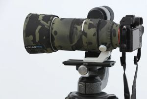 Filtres Rolanpro Imperproof Lens Cover pour Sony Fe 70200mm f / 2,8 gm OSS II Camouflage Lens Vêtements Couverture de pistolet de pluie