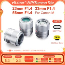 Filtros VILTROX 23 mm 33 mm 56 mm EOS M LENTE F1.4 APSC AF Auto Focus STM Lente de apertura grande para Canon Eos M Mount M5 M6 M6II M50 M100