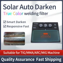 Filtres Soudage Accessoires Solar Auto Darkening True Color Welding Filtre / Lens Of Tig MMA MIG MAG MACHIN