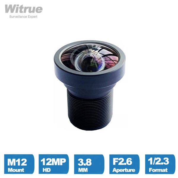 Filtros Witrue HD 12MP 3.8 mm Lente CCTV 1/2.3 pulgadas F2.6 4K HFOV Sin distorsión para GoPro DJI/para cámaras SJCAM SJ7 con filtro IR 650nm