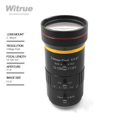 Filtros Witrue Vifocal Lens 3 megapíxeles 12120 mm Manual Iris 1/1.8 "C Lente de montaje para cámaras IP baja DDistortion