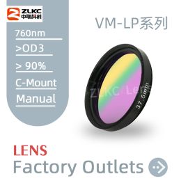 Filtres ZLKC Filtre à passe-passe 760 nm Cmount M37.5 * 0,5 mm lp760 nm Filtre de haute qualité FA Camerie Verre de qualité optique