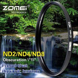 Filters ZOMEI 52mm 55mm 58mm 62mm 67mm 72mm 77mm 82mm Neutral Density ND2 ND4 ND8 ND Filter voor Nikon Olympus Pentax Hoya Lens Q230905