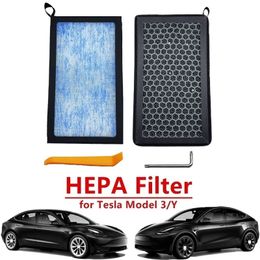 Filtratie actieve koolfilter geschikt voor Tesla Model 3 Y HEPA luchtfilter conditioner vervangingsset