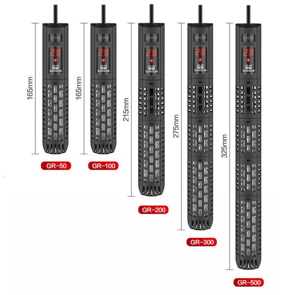 Chauffage par filtration 100W 200W Aquarium Submersible Heater Fish Tank Verre à quartz Écran LCD 220V Digital Heating Rod Contrôle de la température constante 221119