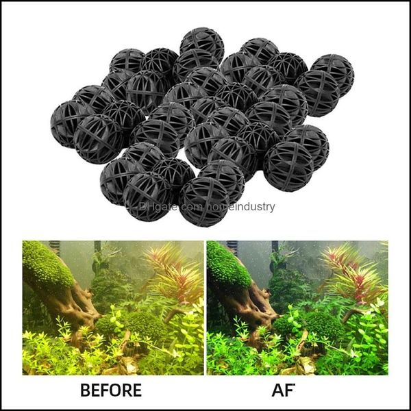 Filtration Chauffage 20-100Pcs 18Mm Aquarium Filtre Bio Balls Wet Dry Cartouche Filtres Media Fish Tank Biological Ball Drop Delivery 2 Dhdii