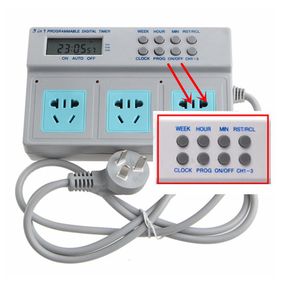 Filtration Chauffage 3 en 1 Programmable LCD Minuterie Numérique Prise Réservoir De Poissons Puissance Contrôle Du Temps Pour Aquarium Lumière Chauffage Filtre Wavemaker Pompe Doseuse 221119