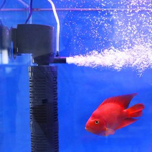 3-in-1 Silent Aquarium Filter: Internal Pump Submersible Filtration Heater Aeration