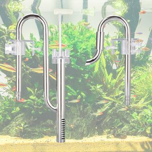 Filtratie Verwarming 304 Stalen roestvrijstalen instroomuitstroom Leliepijp voor aquariumfilter geplant tank Acryloppervlak Skimmer Metaal Aquarium Accessoires 2201007