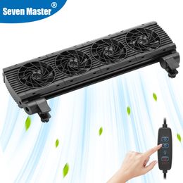 Filtratie Verwarming Aquarium Koelventilator 8 Variabele snelheid Verstelbare groothoekkoeler Fish Tank Fit voor 15 mm Tank Thinckness 230821