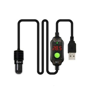 Filtration chauffage numérique LED tiges de chauffage électrique Mini USB chauffage petit Aquarium poisson tortue réservoir basse tension tige de chauffage augmentation rapide de la température 221119