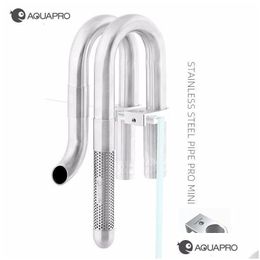 Filtración Calefacción Mini Pesca Entrada Salida Tubería Filtro Accesorios Agua para Acuario Acero Inoxidable Pecera Manguera Manguera Hold DHJBG