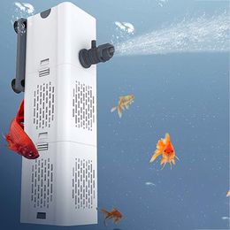 Filtration Chauffage Oxygène Air fish tank filtre Aquarium Filtre pompe Fish Tank Pompe 110V 220V pompe à eau aquarium DIY boîte Éponge bactéries boule anneau 221119