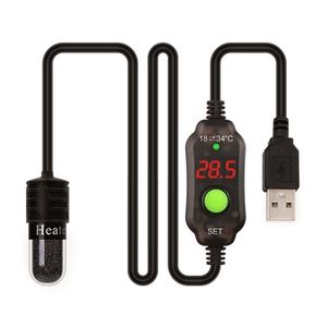 Filtration Chauffage Submersible Aquarium Chauffe USB Charge Poisson pour Réservoir Ajuster Température 1834 Marine Eau Salée Douce 230626