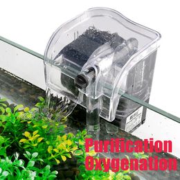 Filtration Heating Waterfall Hang on External Oxygen Pump Water Filter Pure Water Quality for Aquarium Fish Tank Round Fish Tank Small Fish Tank 2201007
