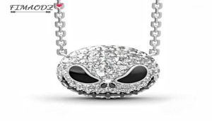 Fimaodz Fashion Jack Collier Skull Nightmare Avant Noël Chaîne de cristal punk collier gothique délicat Halloween Gift16140815