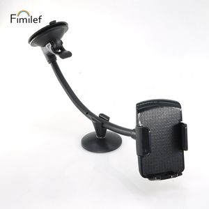 Fimilef Support de voiture à bras long pour pare-brise, support de téléphone portable à ventouse en gel collant robuste avec 360