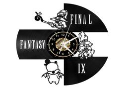 FINAL FANTASY Black Record Mur Horloge murale Art Decor Handmade Art Personalité Cadeau Taille de don de 12 pouces Black277Q3957031