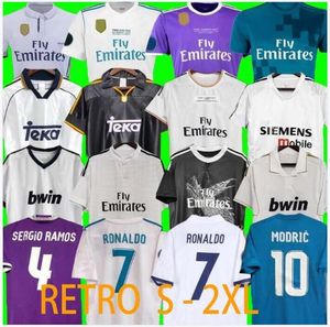 Finales Real Madrids Retro Soccer Jersey Guti Ramos 13 14 15 16 17 18 Zidane Beckham Raul Redondo 94 95 96 97 98 99 00 01 02 03 04 05 Carlos Seedorf Benzema Figo Kaka Ronaldo