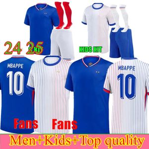 finale Maillots de football 2024 25 Franse voetbalshirts GIROUD SALIBA KANTE KOLO Maillot De Foot Equipe Football Home Away Franse huizen enfants Kit Shirt