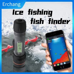 Finder Digital Wireless Fish Finder Winter Ice Fishing Echo Sounder Sounder Recharteable Handle Sonar Fishfinder 0,890m Depth for Ice Fishing