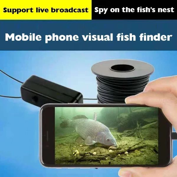 Cámaras de pesca Finder IP67 Implaz de agua 8led Iluminado HD Dispositivo de pesca Visual Video Endoscopio Cámara USB C Fish Finder Camera
