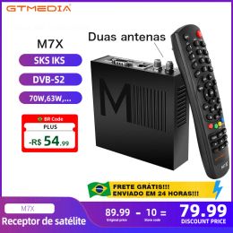 Finder Gtmedia M7X Receptor satelital DVBS/S2/S2X Twin Tunner VCM/ACM Soporte IKS SKS por 70W 63W etc.Bulti en Wifi