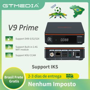 Finder GTMedia V9 Prime Support IKS Set Top Box pour Brésil DVBS / S2 / S2X Satellite Receiver Amélioration V9 Super Support H.265 WiFi intégré