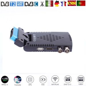 Finder HD Digital H.265 DVBT2 DVBC TV Tourner pour l'Italie / Allemagne / France / Espagne Europe TV Receiver TV TV Support YouTube EPG PVR