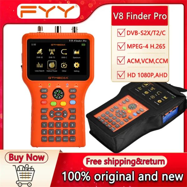 Finder Original Gtmedia V8 Finder Pro Satellite Finder Finder HD 1080P DVBS2X/T2/C SETFINDER MEPG4 H.265 mejor que WS6933