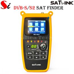 Finder Original New Satlink WS6933 DVBS2 FTA C KU BAND Digitale satellietzoeker meter met Compass Flashlight