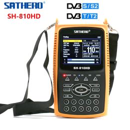 Finder Sathero SH810HD DVBS2 DVBT2 COMBO Digitale satellietzoeker Meter Ondersteuning CCTV 3,5 inch TFT LCD -scherm 8psk 16APSK 810HD