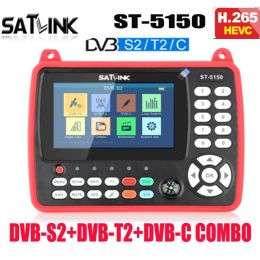 FINDER SATLINK ST5150 DVBS2 DVBT / T2 DVBC Combo Vs Satlink WS6980 Digital Satellite Meter Finder H.265 VS GTMEDIA V8 FINDER PRO