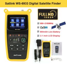 Finder Satlink WS6933 Satfinder Satellite Finder 2,1 pouces Affichage LCD avec batterie au lithium et sac de silicion DVBS FTA C KU Band